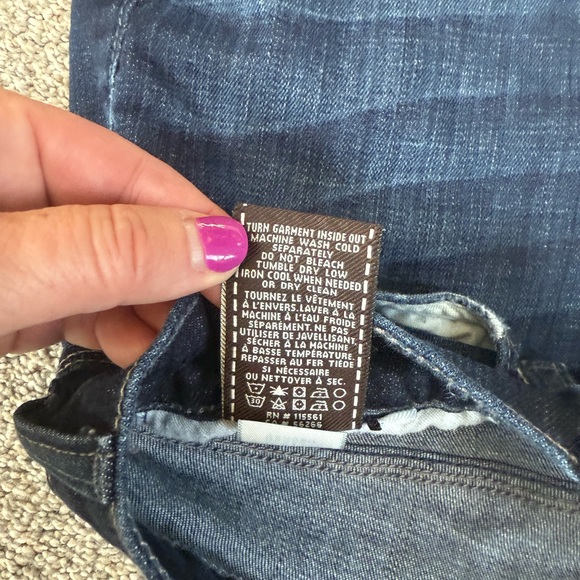 7 For All Mankind Men's Slimmy Straight Leg Jeans - Dark Wash Size 33 EUC - Picture 4 of 11